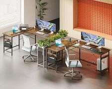 Coleshome 59" L Shaped Gaming Desk with Outlet