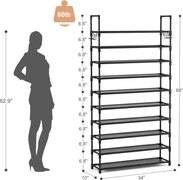 VTRIN 10 Tiers Shoe Rack Large Capacity