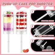 Lenwen 400 Pcs Push Pop Containers Clear Plastic
