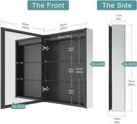 LED Medicine Mirror Cabinet, Anti-Fog (20 * 28 in)
