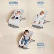 Ergobaby 3-In-1 Evolve Baby Bouncer Charcoal Grey