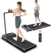 2 in 1 Walking Pad Treadmill, 2.5HP, Black