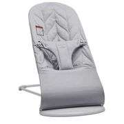 BabyBjorn Bouncer Bliss, Petal Quilt, Light Grey