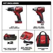 Milwaukee M18 Cordless 2 Tool Drill/Impact Kit