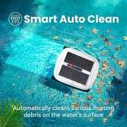 Solar Auto Robotic Pool Skimmer, Dual Mode, White