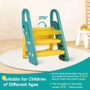 Onasti Foldable Toddler Step Stool, 3-Step, Green