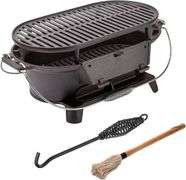 LOLE Portable Grill- Cast Iron Charcoal BBQ