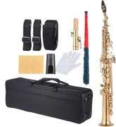 Brass Soprano Sax Bb, Shell Key Carve