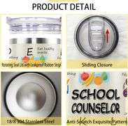 School Counselor Mug: 40 Oz with Straw & Handle