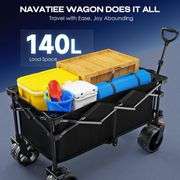 Navatiee Foldable Big Wheels Wagon, Black