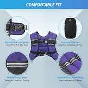 ZELUS Weighted Vest, 6lb-30lb, Reflective Stripe