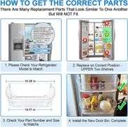 2 PACK 240356402 Refrigerator Door Bin 15"