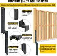 Fence Post Anchor Spike Support (4pack)