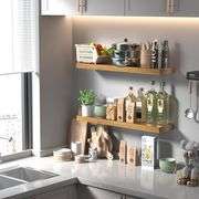 36in Floating Shelves, 2Pack, Natural Wood, Walnut