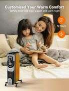 Oil Filled Radiator Heater with Remote, 3 Modes