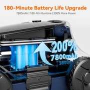 180 Mins Runtime Pool Vacuum, Robotic Cleaner