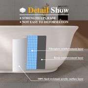 59" Acrylic Freestanding Soaking Bathtub