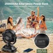 XAP 9-inch Portable Misting Fan, USB Battery