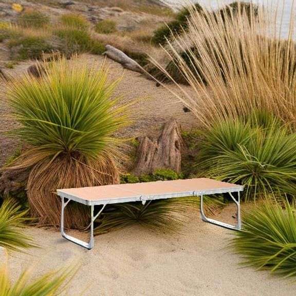 3 Ft Folding Camping Table, Portable, Aluminum