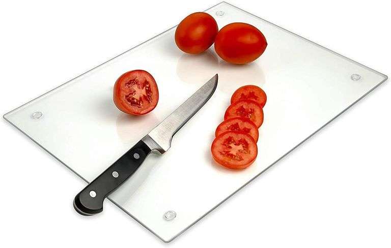 14x18 Inch Tempered Glass Cutting Board - Clear image