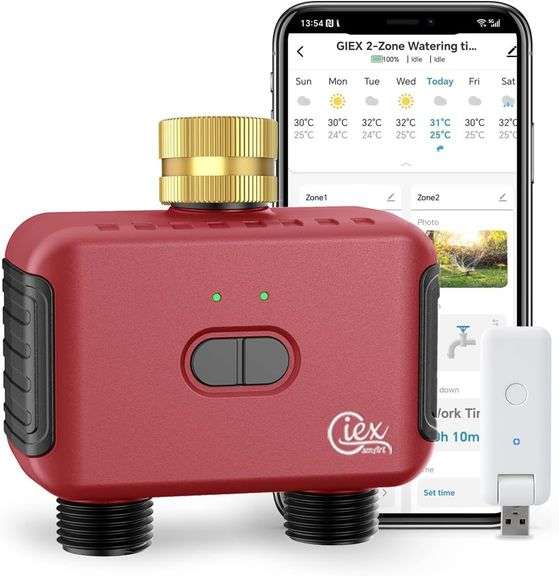 GIEX WiFi Sprinkler Timer, Smart Irrigation image