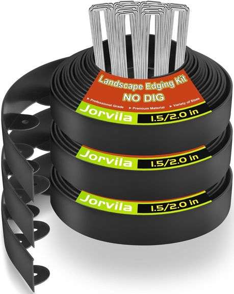 1.5" x 100' Plastic Garden Edging with Spikes image