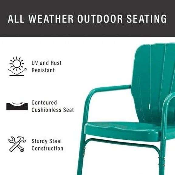 Crosley Furniture Ridgeland Metal Patio Chair