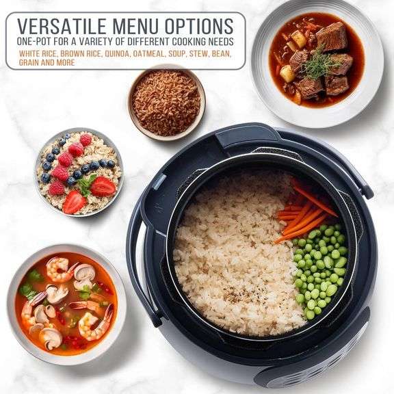 Bear Rice Cooker, 3 Cups, Portable Multi Cooker
