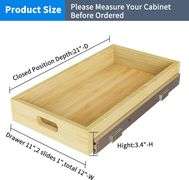 Pull Out Organizer, 12 W x 21 D Wood Drawer