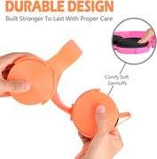 Kids Headphones 2 Pack, School, Wired, Orange+Pink