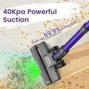 Cordless Vacuum, 40KPA/35Mins, Green LED Light