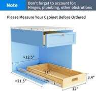 Pull Out Organizer, 12 W x 21 D Wood Drawer