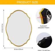 Scalloped Mirror Gold 19.5x27.5 Antique Decorative