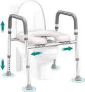Toilet Seat Risers, Fits Any, 400lb, Adjustable