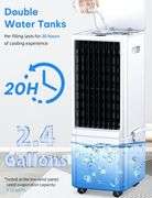 Portable AC, 4 Modes, 3 Speeds, 2.4-Gal Tank