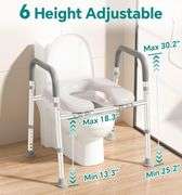 Toilet Seat Risers, Fits Any, 400lb, Adjustable