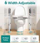 Toilet Seat Risers, Fits Any, 400lb, Adjustable