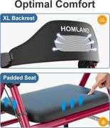 Foldable Rollator, 8' Wheels, 350 lb. Capacity