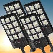 Solar Waterproof Street Lights, 16000LM, 4-Pack