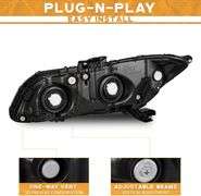 2012-2015 Honda Civic Headlights Pair L+R