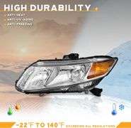 2012-2015 Honda Civic Headlights Pair L+R