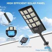 Solar Waterproof Street Lights, 16000LM, 4-Pack