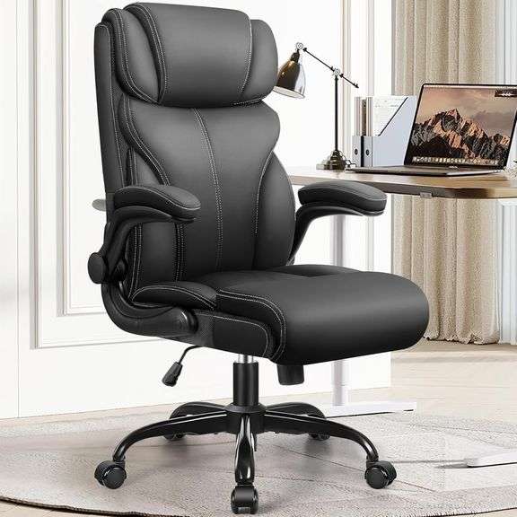 Office Chair, Ergonomic, Leather, High Back image