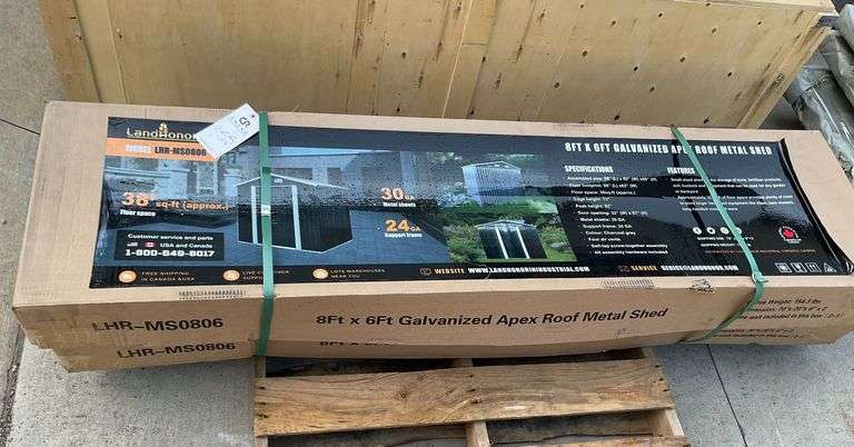 2025 Land Honor 8' x 6' Galvanized Apex Roof Metal Shed image