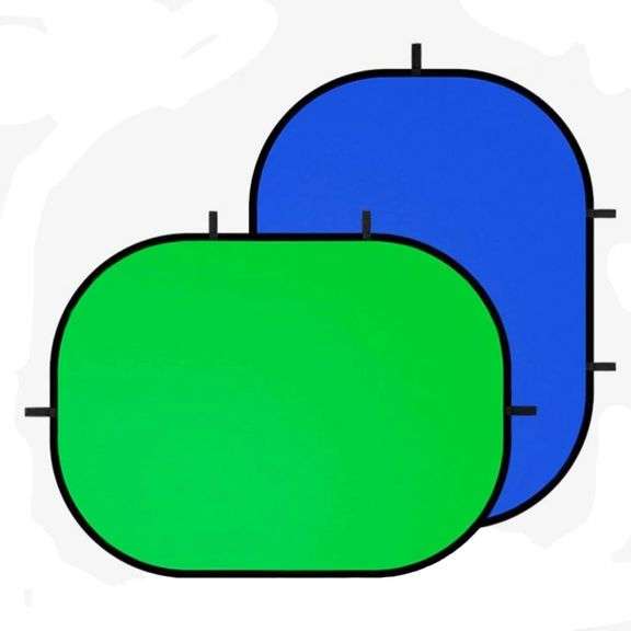 5X 6.5ft Portable Green/Blue Screen Pop Up image