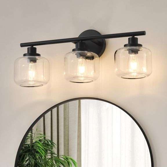 2025 Upgraded Black Bathroom Vanity Light 3-Lights image