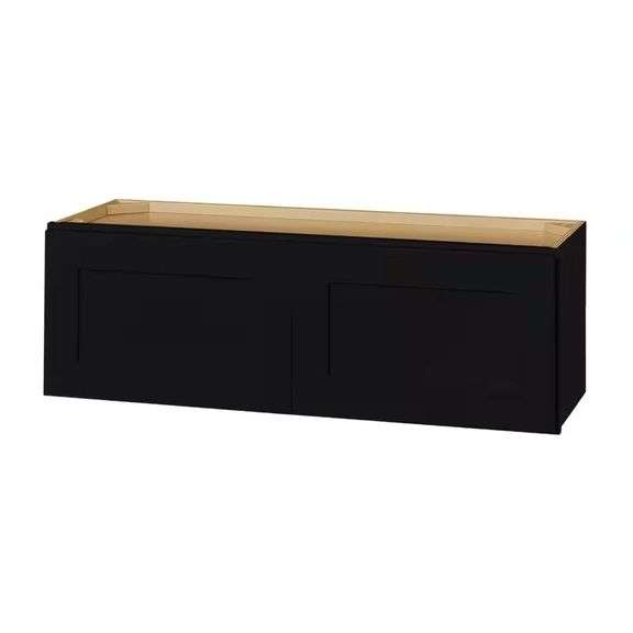 Avondale 36x12x12 in. Plywood Wall Cabinet Black image