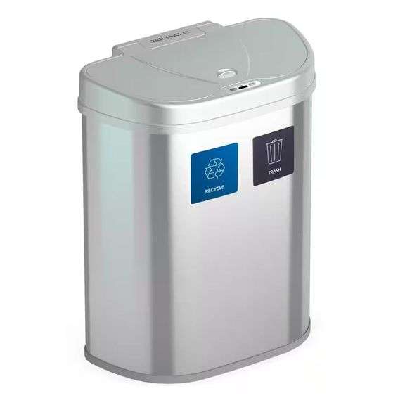 18.5 Gal. SS Motion Sensor Recycling Bin image