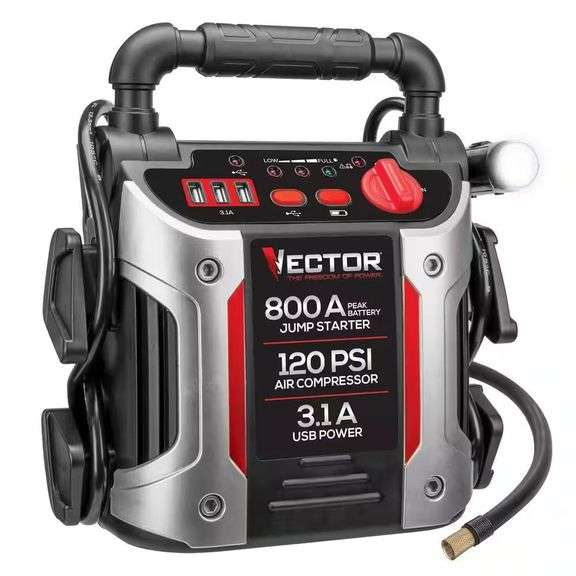 800A Jump Starter,120PSI Compressor,3 USB Ports image