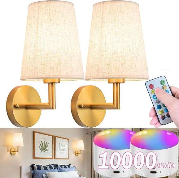 Wall Sconce Battery Operated Wall Light Fixture wi image